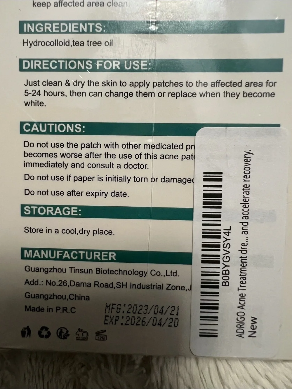 Acne Waterproof Healing Hydrocolloid Patches- Promotes Healing-Exp. 4/20/26~NIB